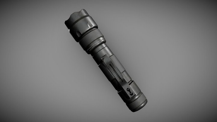 Tactical Flashlight 3D Model