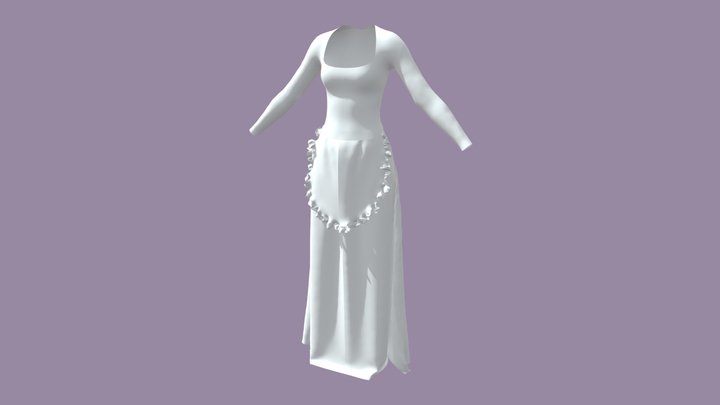 Maid Dress Test w/ topology 3D Model