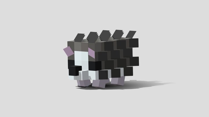 Low-Poly Hedgehog 3D Model