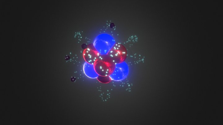 Beryllium-8 (8Be, Be-8) 3D Model