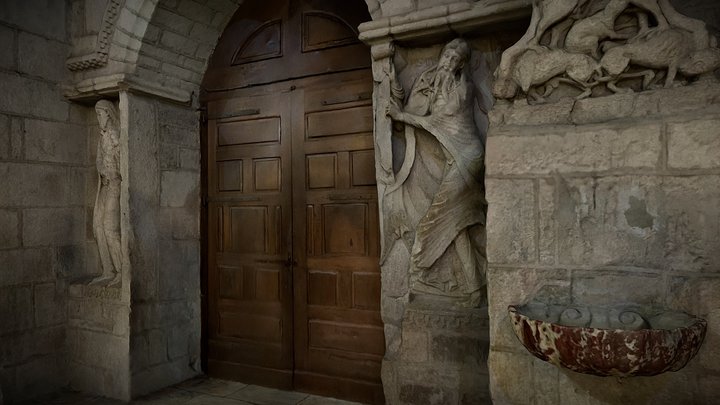 Porte de l'abbaye Sainte-Marie de Souillac 3D Model
