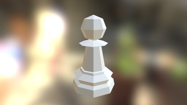 Low poly chess pawn 3D Model