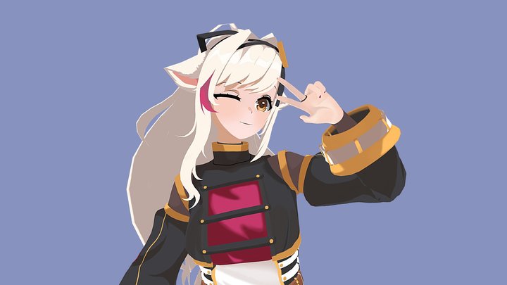 Anime Cat Girl character 3D Model