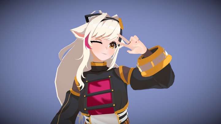 Anime Cat Girl character 3D Model