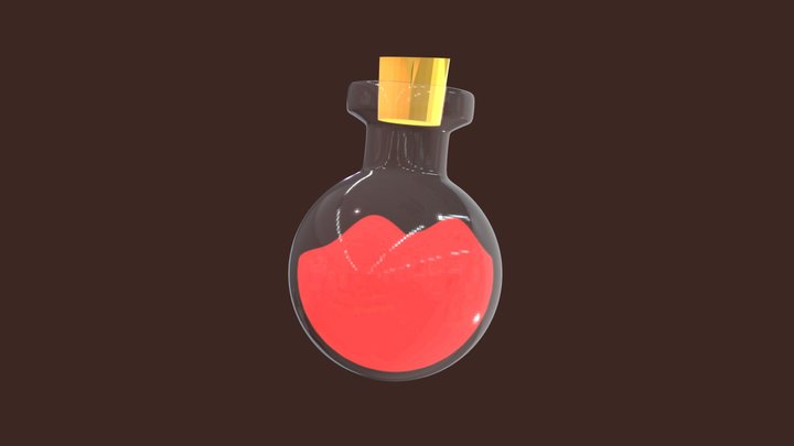 Simple Health Potion 3D Model
