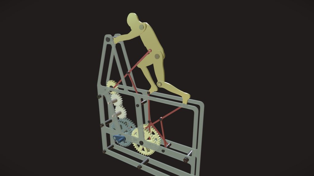 Pushing man