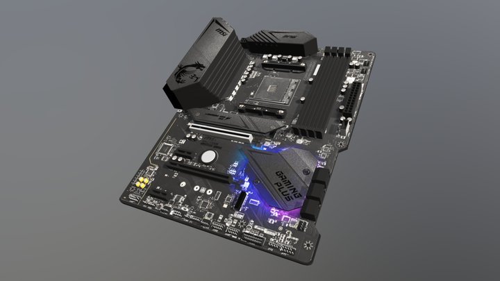 MSI B550 GAMING PLUS 3D Model