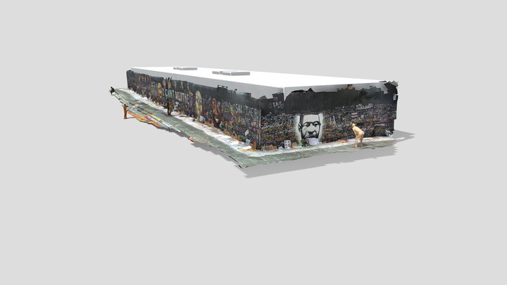 BLM Wall Portland June 2020 3D Model