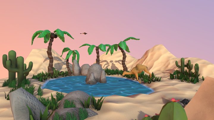 Camel's Respite 3D Model