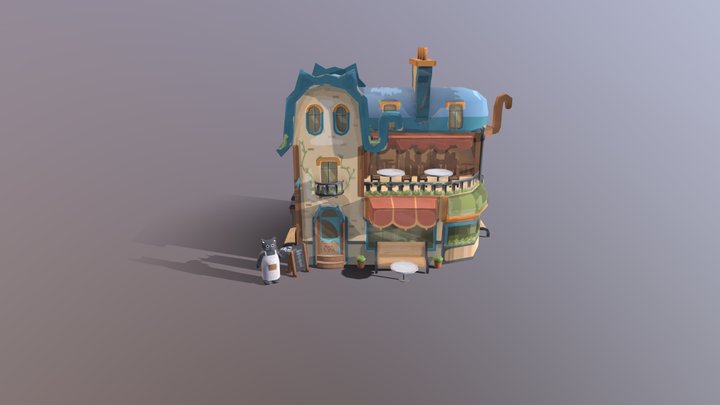 Cat Cafe 3D Model