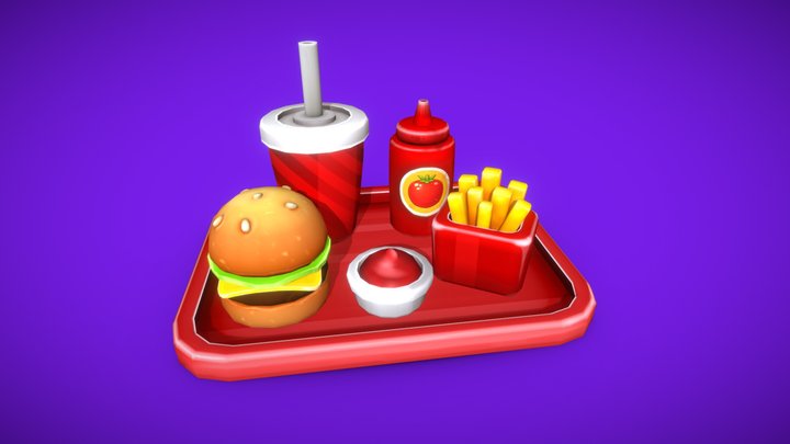 Stylized fastfood set