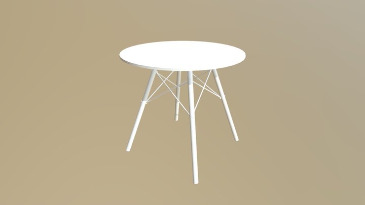 Eiffel 32" Round Dining Table 3D Model