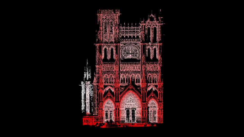 fronton de la cathédrale Notre-Dame d'Amiens