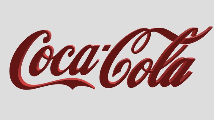 Coca Cola logo 3D Model