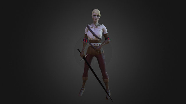 Witcher Girl 3D Model
