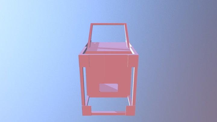 50L Box Trolley - Trolley Frame-1 3D Model