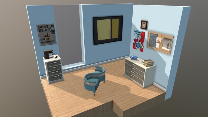 Office Level Assets 3D Model