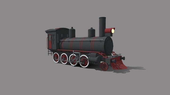 Оld locomotive 3D Model