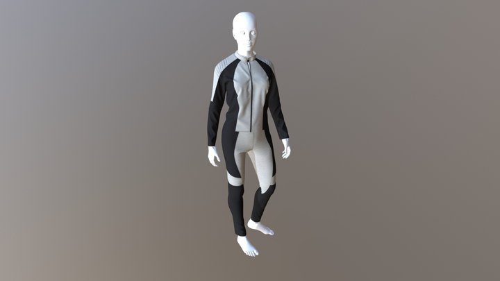 Biker Outfit Mannequin Colorway 1 3D Model