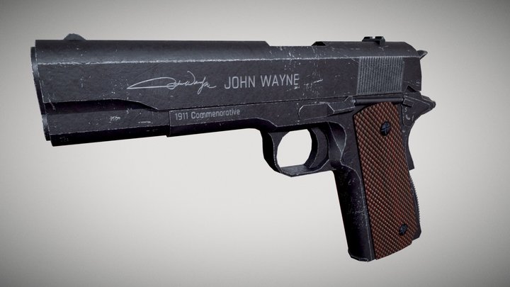 Worn out M1911 3D Model