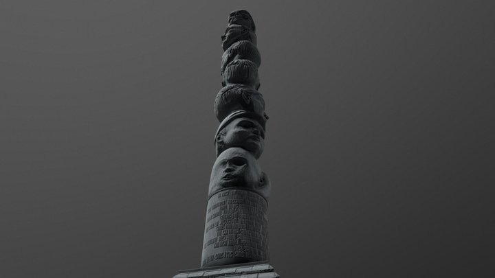 Seven Ages of Man Statue 3D Model