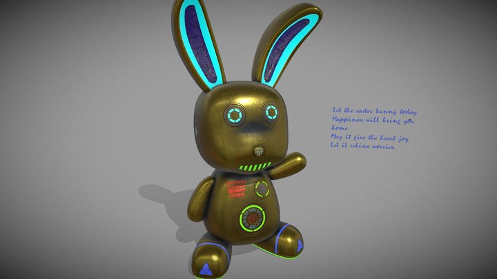 Easter Bunny robot 2020 3D Model