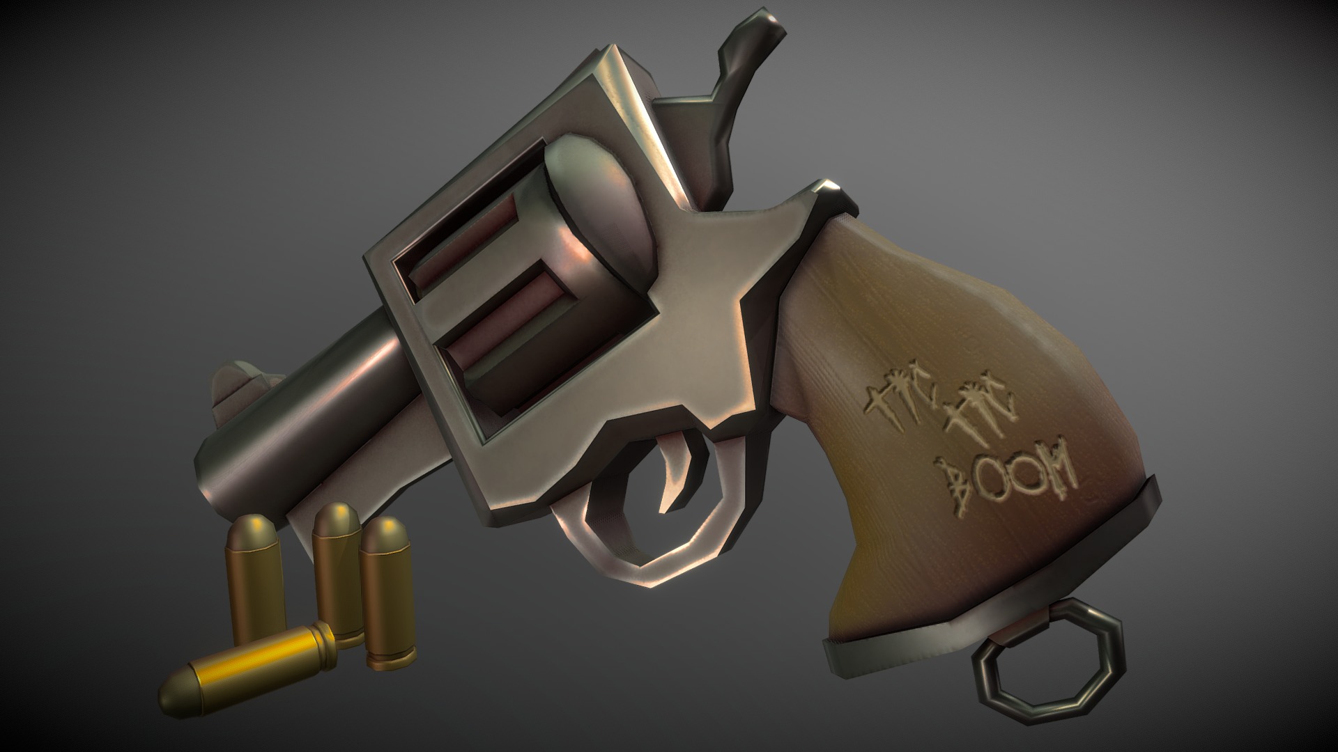 Tic Tic Boom Stylized Revolver - 3D model by Lloyd Clasby (@Tawnytrash ...