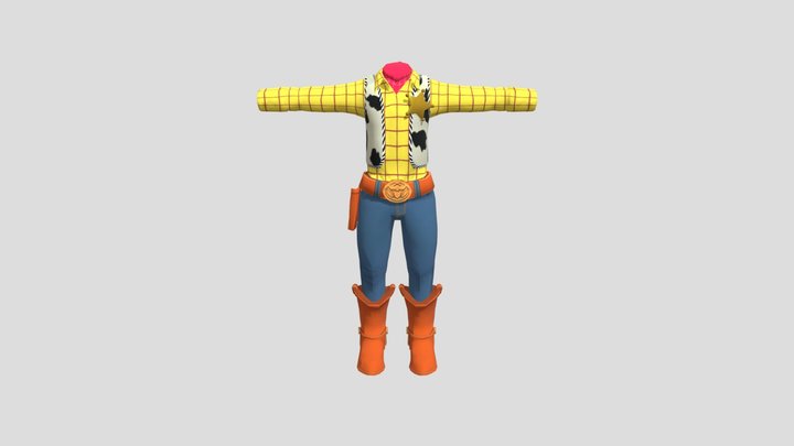 Xbox 360 - Avatar Marketplace - Woody Costume 3D Model
