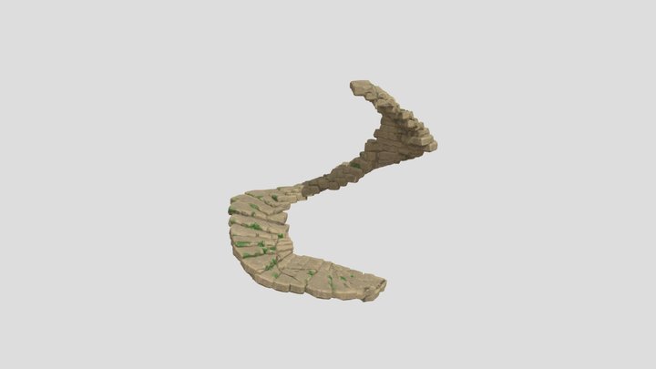 rock Stair 3D Model