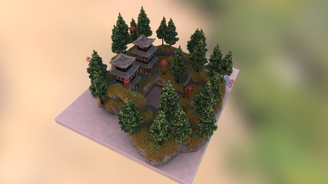 Asian Themed Mine 3D Model