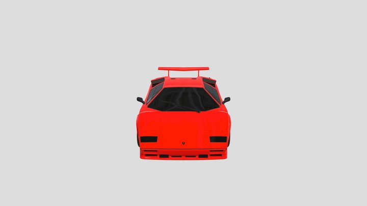 1985_lamborghini_countach_5000_qv 3D Model