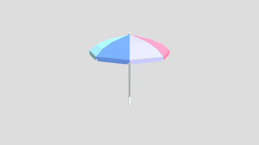 Lowpoly Beach Umbrella