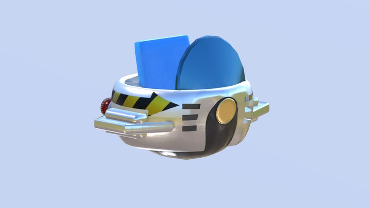 Sonic (The Hedgehog) Egg Mobile Game Prop 3D Model
