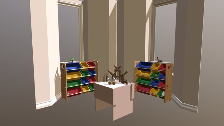Toy Room Textured 1 3D Model