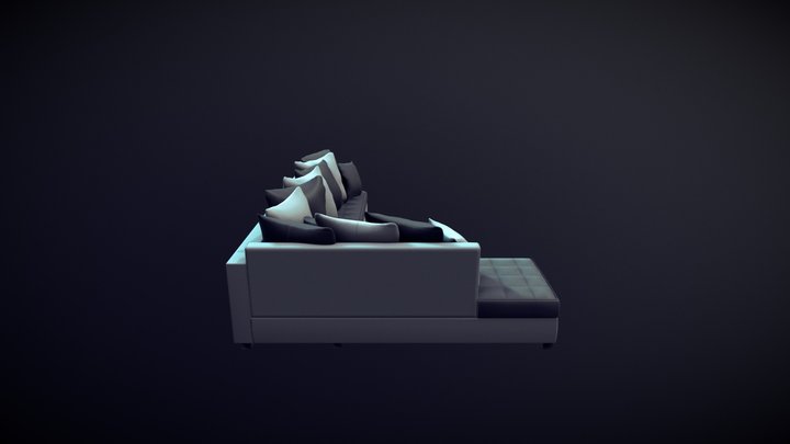 Canape d'angle 3D Model