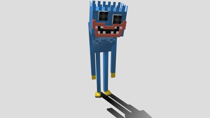 I made huggy wuggy in Blockbench 3D Model