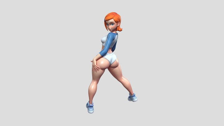 Gwen back pose – Modello 3D gratuito STL