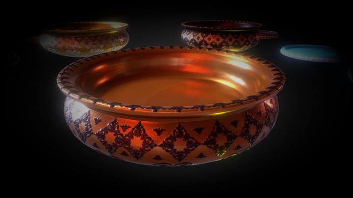 DECORATIVE POTS 3D Model