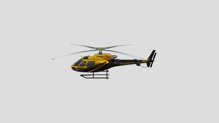 H125 Helicopter (AS350 B3e) 3D Model