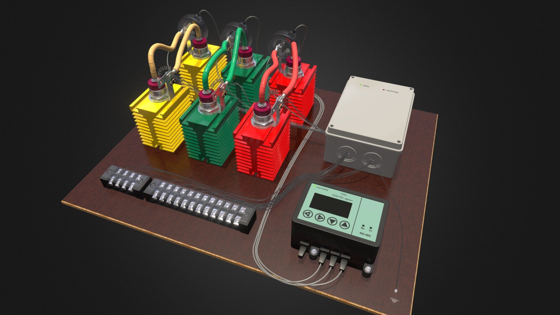 тиристорный контактор - 3D model by maxxdesign [a80eaa2] - Sketchfab
