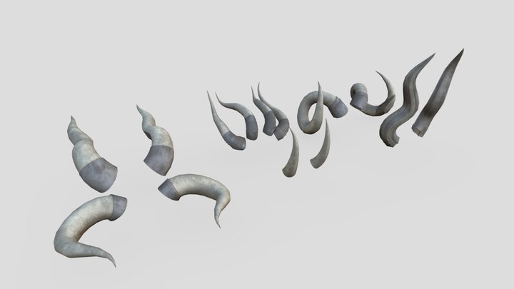 Horn Pack 01 for VRChat 3D Model