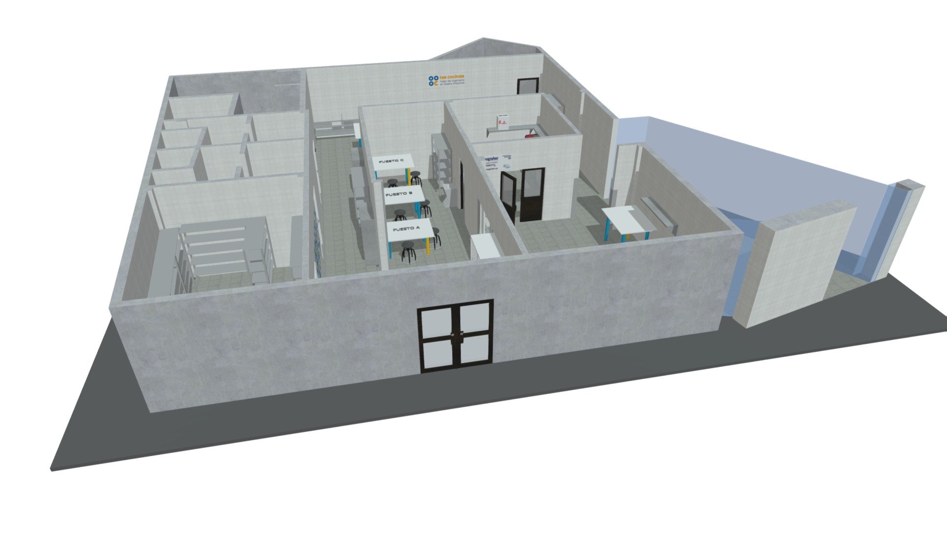 las cocinas — Sketchfab embed 3D viewer