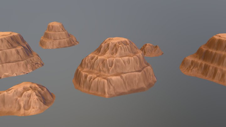 Desert cliffs - Stylized Environment decoration 3D Model