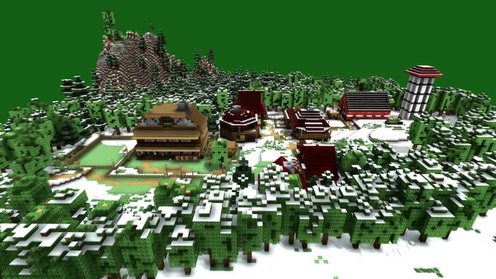 Village Map 3D Model