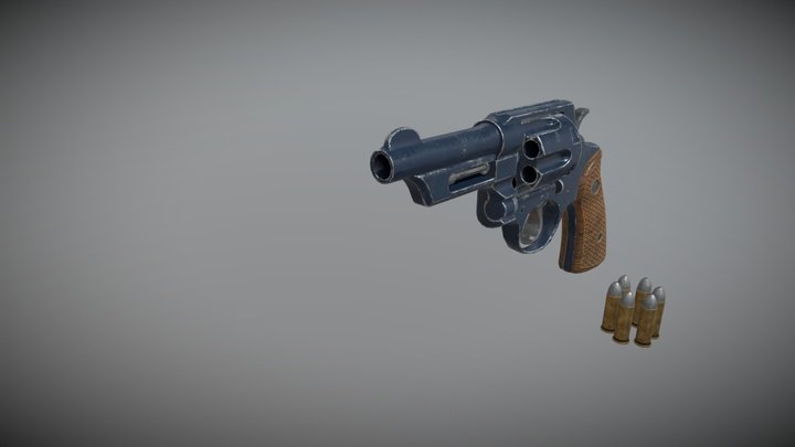Revolver Animation 3D Model