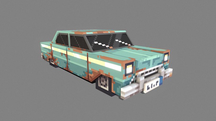 old rusty car 3D Model