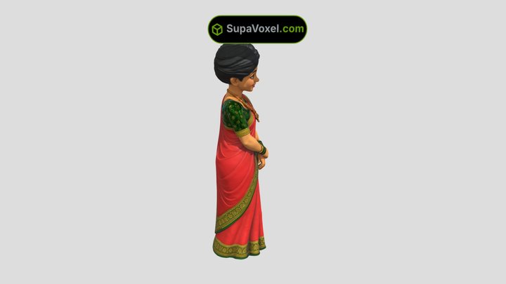 Girl in Saree - Hi3D vs Tripod vs SupaVoxel