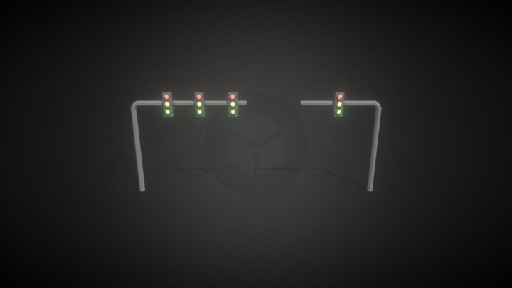 Low Poly Traffic Light 3D Model