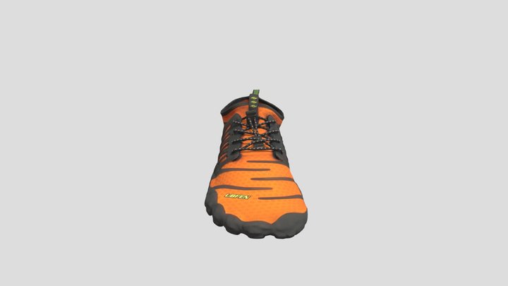 Orange Sports Shoe - Realistic 3D Scan Model 3D Model