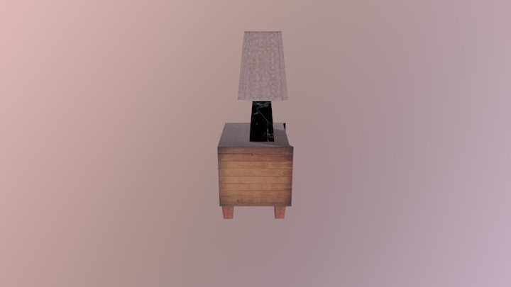 Lamp and Nightstand 3D Model